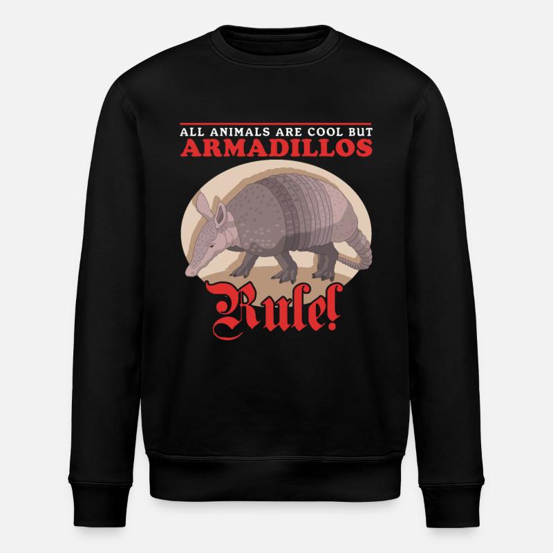 Armadillo Nine-Banded Armadillo Gift - Stanley/Stella ROLLER Unisex Organic Sweatshirt - black
