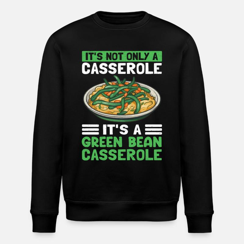 Green Bean Casserole Gift - Stanley/Stella ROLLER Unisex Organic Sweatshirt - black