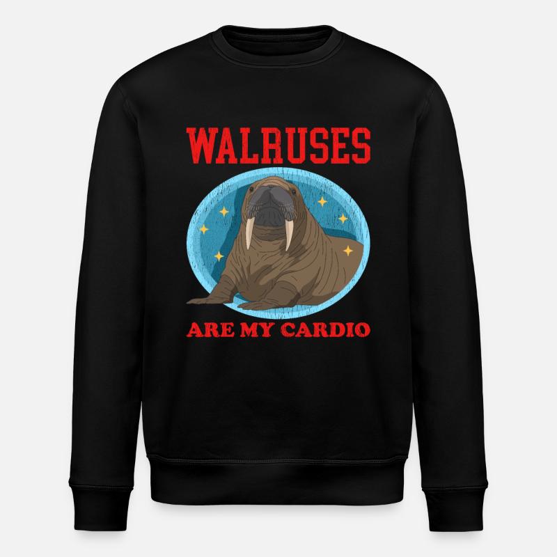 Walrus Walrus Gift - Stanley/Stella ROLLER Unisex Organic Sweatshirt - black