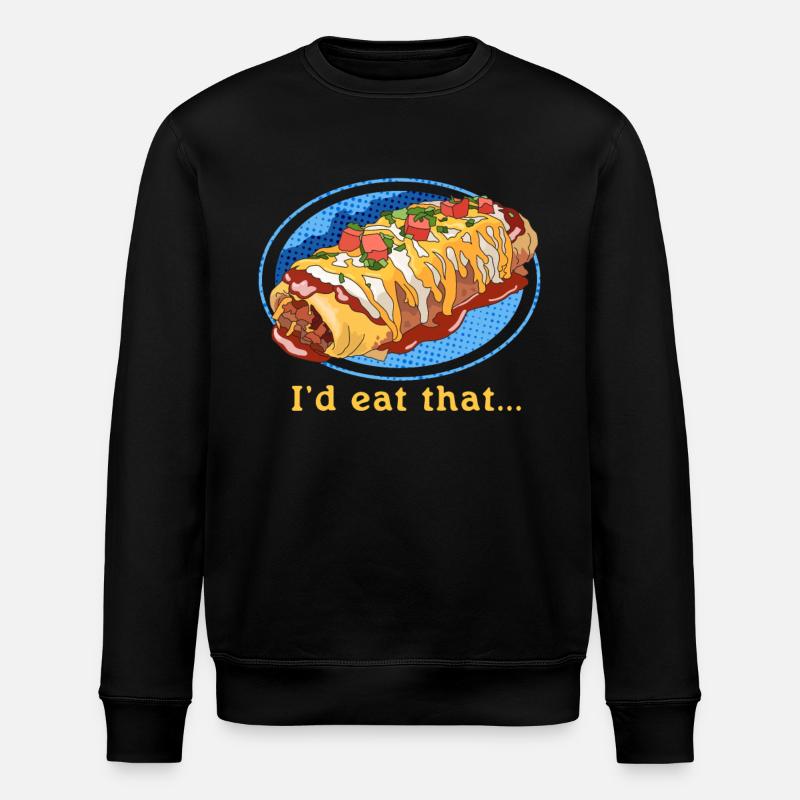 Enchilada Mexican Enchiladas Gift - Stanley/Stella ROLLER Unisex Organic Sweatshirt - black