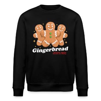 Lebkuchenmann Lebkuchen Lebkuchenmänner Geschenk - Stanley/Stella Unisex Bio-Sweatshirt ROLLER - Schwarz - Vorne - Nik (191cm)