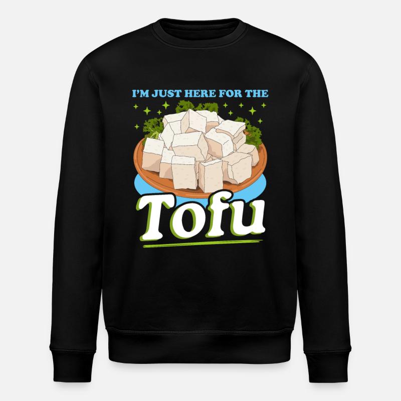 Tofu Bean Curd Vegan Bean Cheese Gift - Stanley/Stella ROLLER Unisex Organic Sweatshirt - black