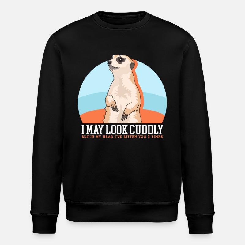 Suricate Cadeaux amusants de suricate - Sweat bio ROLLER Stanley/Stella Unisexe - noir