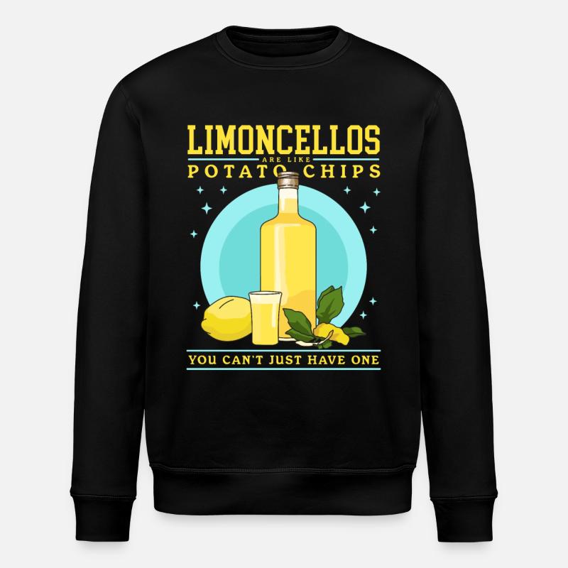 Limoncello Limoncellos | Lemon Liqueur Gift - Stanley/Stella ROLLER Unisex Organic Sweatshirt - black