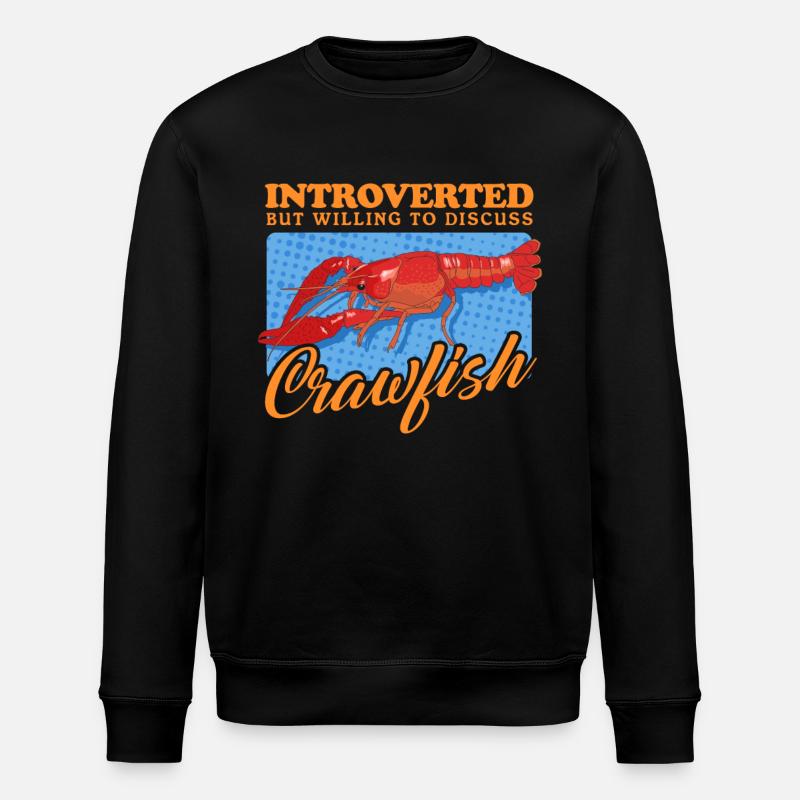 Crayfish Noble Crayfish Seafood Gift - Stanley/Stella ROLLER Unisex Organic Sweatshirt - black