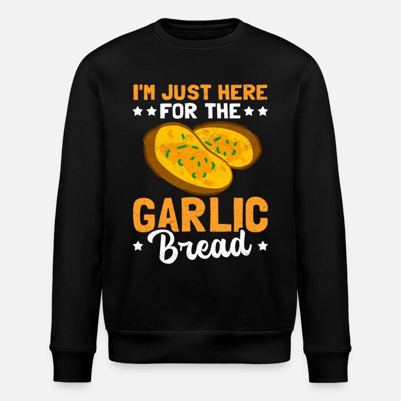 Knoblauchbrot Knoblauch-Brote Geschenk - Stanley/Stella Unisex Bio-Sweatshirt ROLLER - Schwarz