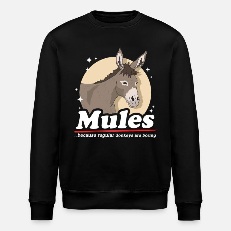 Maultier Muli Maulesel Maultiere Geschenk - Stanley/Stella Unisex Bio-Sweatshirt ROLLER - Schwarz