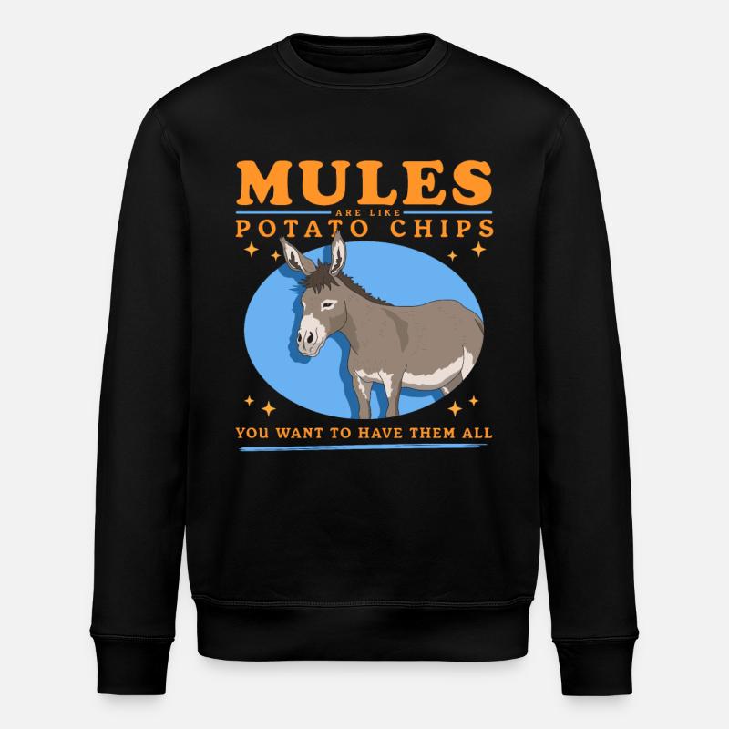 Maultier Muli Maultiere Maulesel Geschenk - Stanley/Stella Unisex Bio-Sweatshirt ROLLER - Schwarz