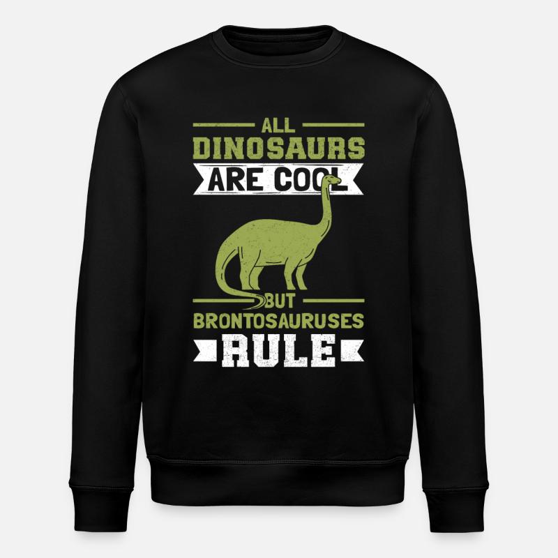 Cadeau de dinosaure Brontosaure - Sweat bio ROLLER Stanley/Stella Unisexe - noir