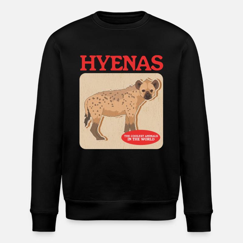 Hyäne Tüpfelhyäne Hyänen Geschenk - Stanley/Stella Unisex Bio-Sweatshirt ROLLER - Schwarz