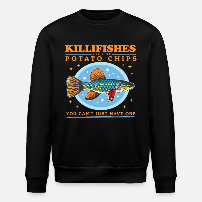 Egg-laying Toothcarp Killifish Gift - Stanley/Stella ROLLER Unisex Organic Sweatshirt - black