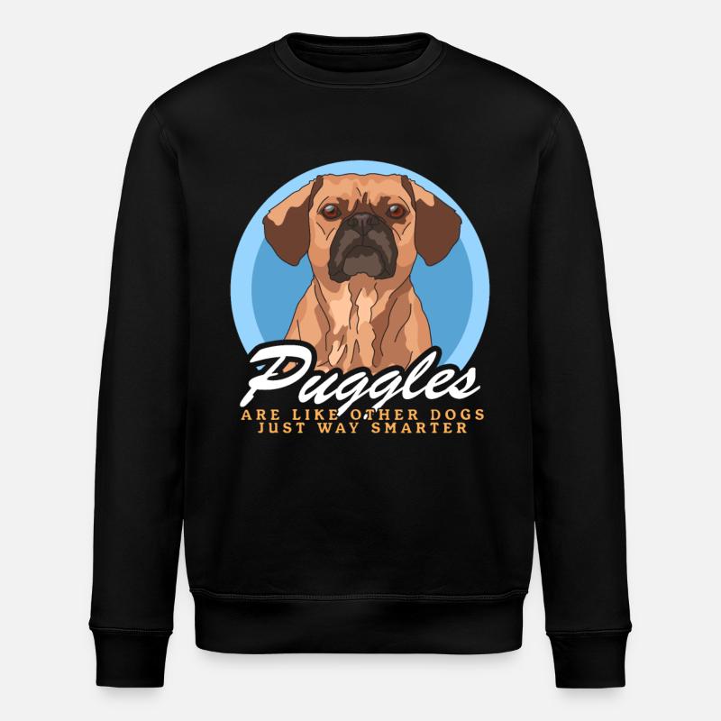 Puggle Hundebesitzer Hundehalter Geschenk - Stanley/Stella Unisex Bio-Sweatshirt ROLLER - Schwarz