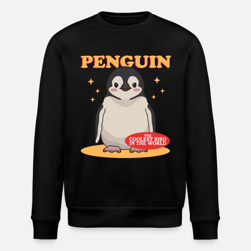 Penguin Bébé Mignon Pingouins Cadeau - Sweat bio ROLLER Stanley/Stella Unisexe - noir