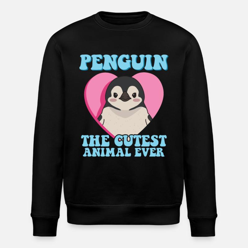 Penguin Bébé Mignon Pingouins Cadeaux - Sweat bio ROLLER Stanley/Stella Unisexe - noir