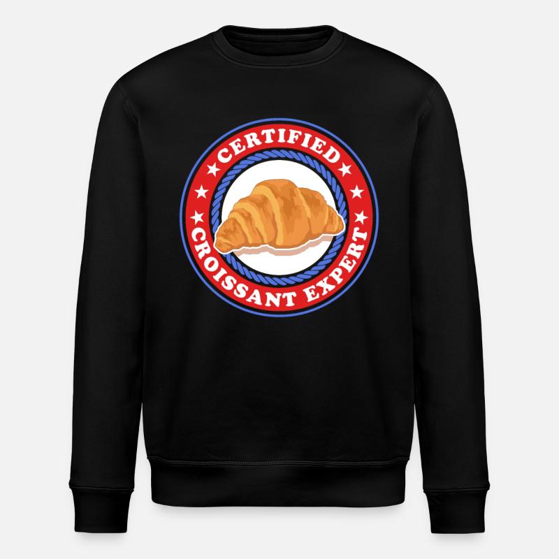 Croissant Experte Hörnchen Beugel Geschenk - Stanley/Stella Unisex Bio-Sweatshirt ROLLER - Schwarz