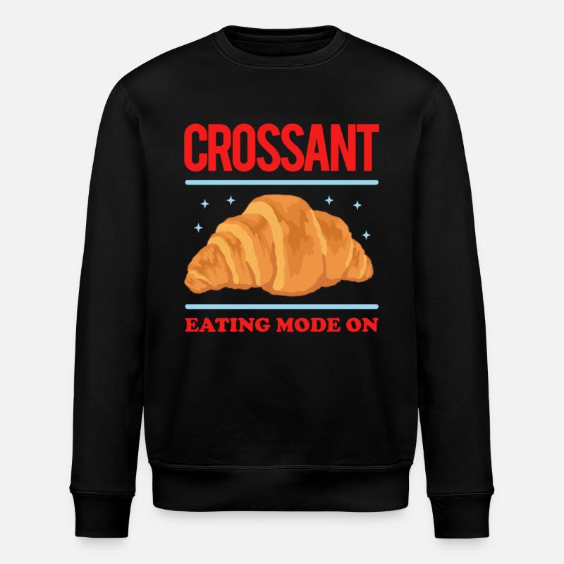Croissant Hörnchen Beugel Gipfeli Geschenke - Stanley/Stella Unisex Bio-Sweatshirt ROLLER - Schwarz