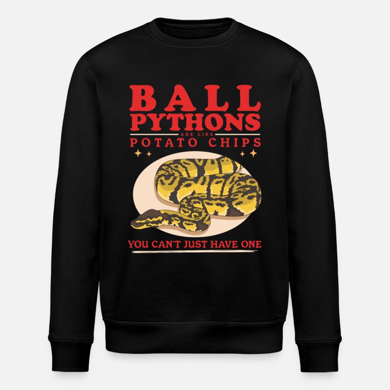 King Python Python Snake Gifts - Stanley/Stella ROLLER Unisex Organic Sweatshirt - black
