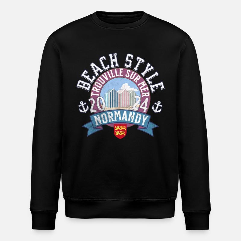 Beach style Normandy Trouville - Sweat bio ROLLER Stanley/Stella Unisexe - noir