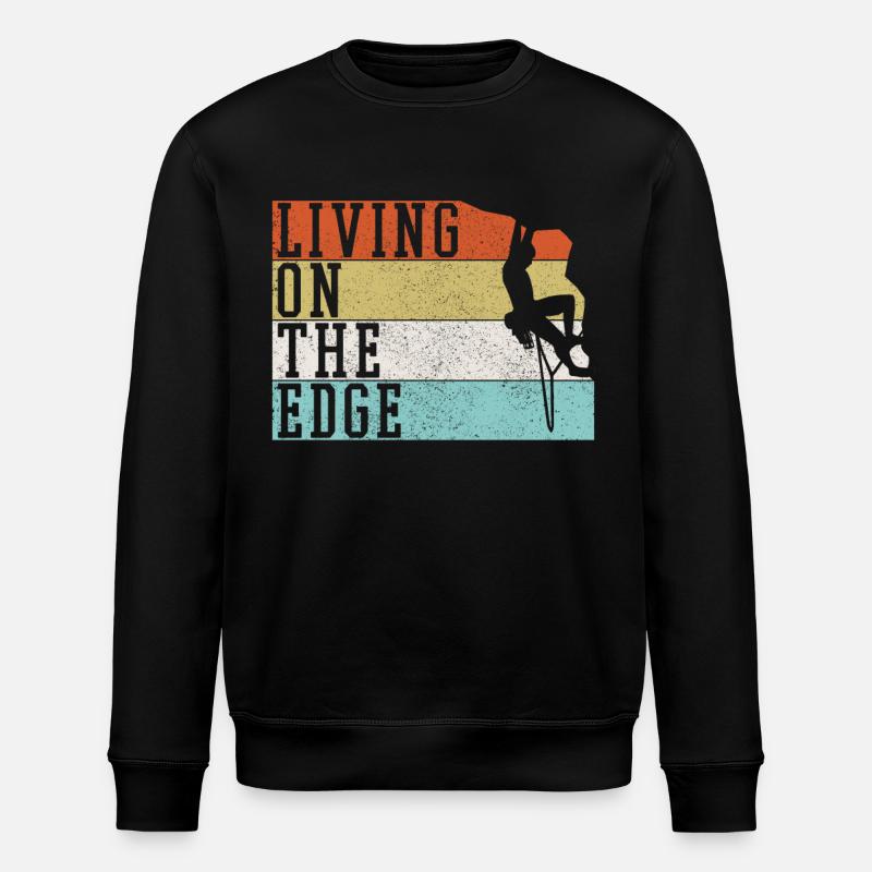 Climbing Bouldering Climber Gift - Stanley/Stella ROLLER Unisex Organic Sweatshirt - black