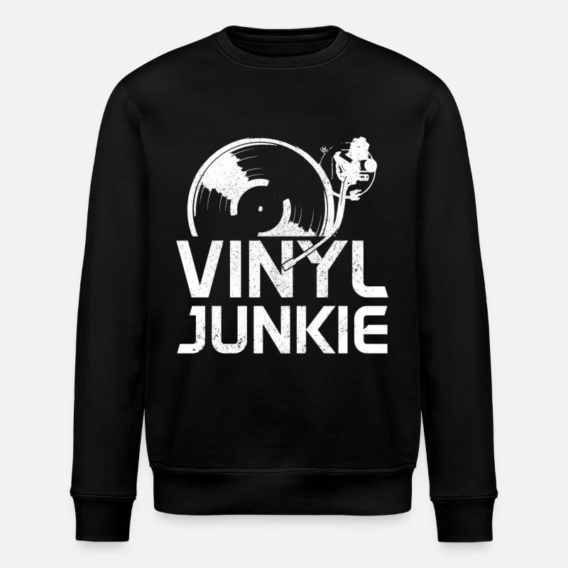 Vinyl Schallplatte Sammler DJ Geschenk - Stanley/Stella Unisex Bio-Sweatshirt ROLLER - Schwarz