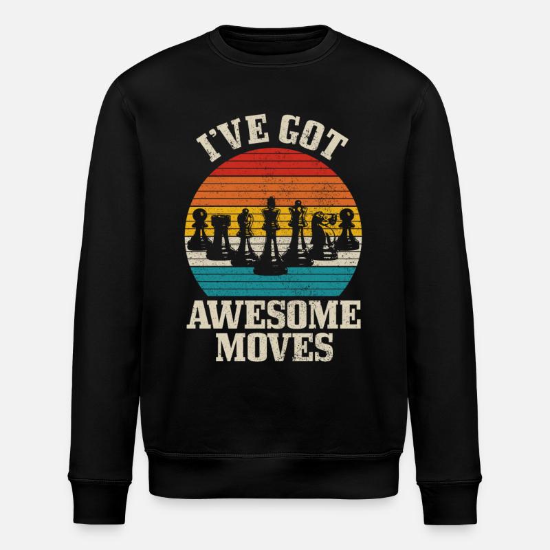 Chess Chess Player Gift - Stanley/Stella ROLLER Unisex Organic Sweatshirt - black