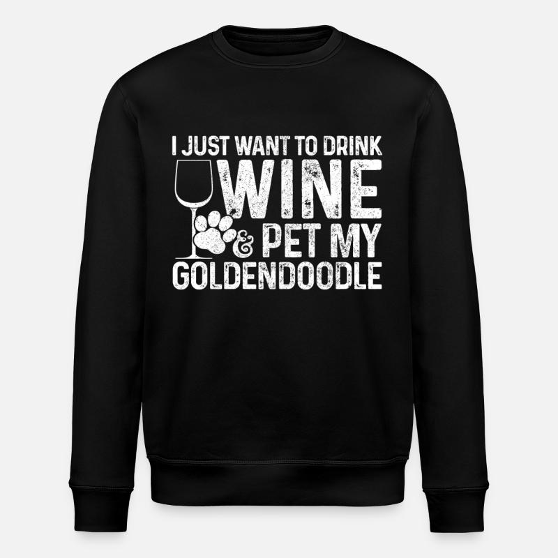 Goldendoodle chien vin cadeau - Sweat bio ROLLER Stanley/Stella Unisexe - noir