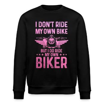 Motorcycle Biker Funny Gift - Stanley/Stella ROLLER Unisex Organic Sweatshirt - black - Front - Nik (191cm)