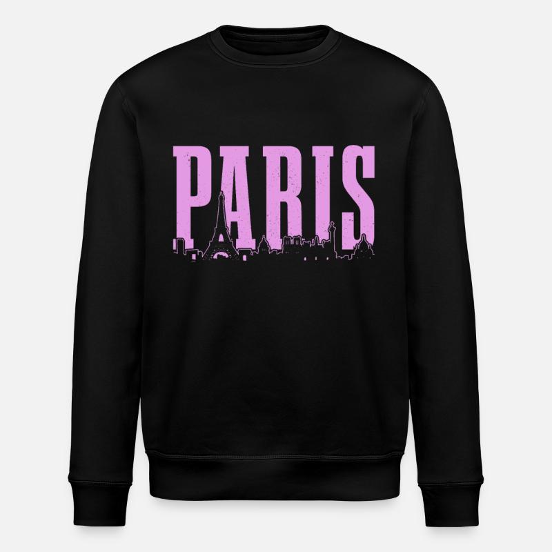 Paris Frankreich Eiffelturm Souvenir - Stanley/Stella Unisex Bio-Sweatshirt ROLLER - Schwarz