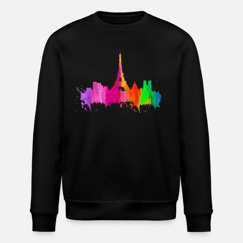 Paris Frankreich Eiffelturm Souvenir - Stanley/Stella Unisex Bio-Sweatshirt ROLLER - Schwarz