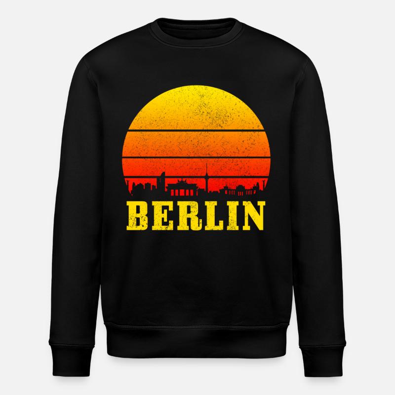 Berlin Skyline Germany - Stanley/Stella ROLLER Unisex Organic Sweatshirt - black
