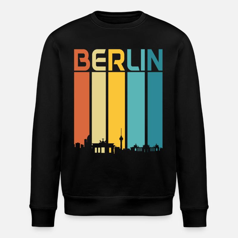 Berlin Skyline Germany - Stanley/Stella ROLLER Unisex Organic Sweatshirt - black