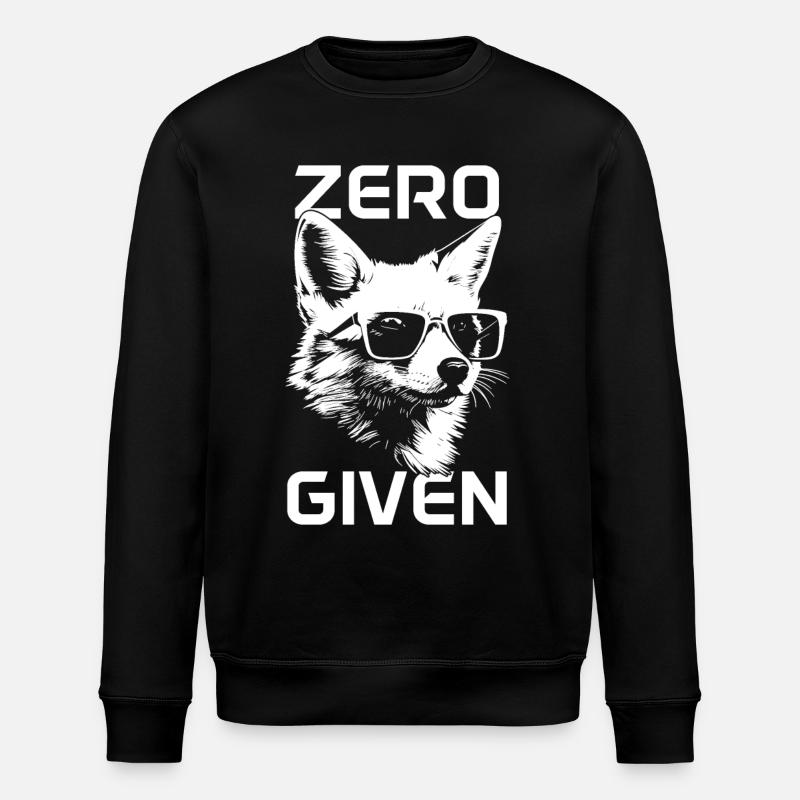 Fox Zero Fox Given Funny - Stanley/Stella ROLLER Unisex Organic Sweatshirt - black