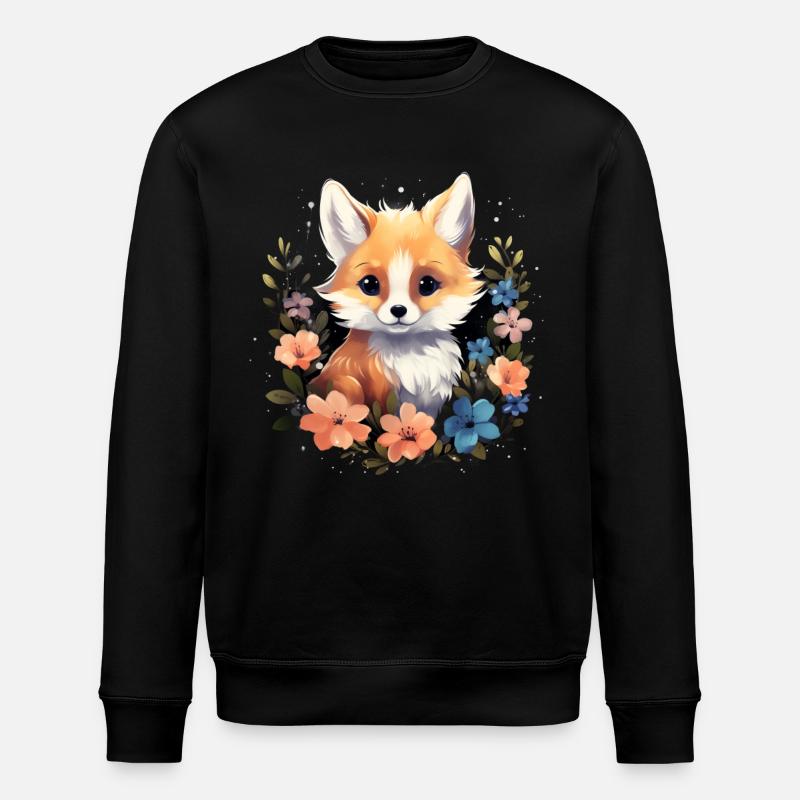 Fleurs de renard - Sweat bio ROLLER Stanley/Stella Unisexe - noir