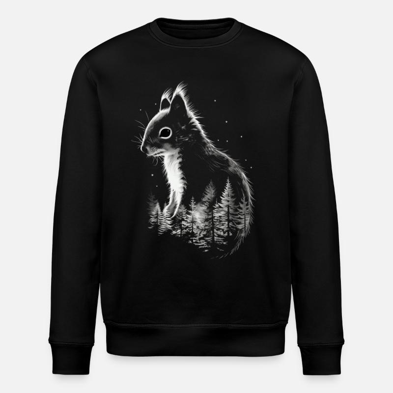 Squirrel - Stanley/Stella ROLLER Unisex Organic Sweatshirt - black
