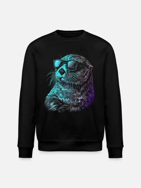 Loutre drôle cadeau - Sweat bio ROLLER Stanley/Stella Unisexe - noir
