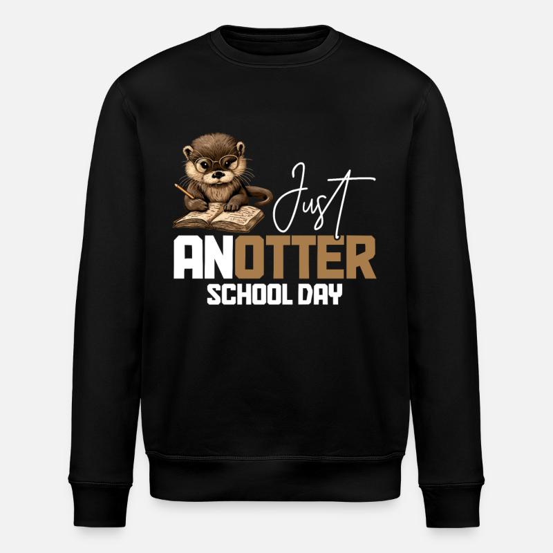 Otter Funny Gift - Stanley/Stella ROLLER Unisex Organic Sweatshirt - black