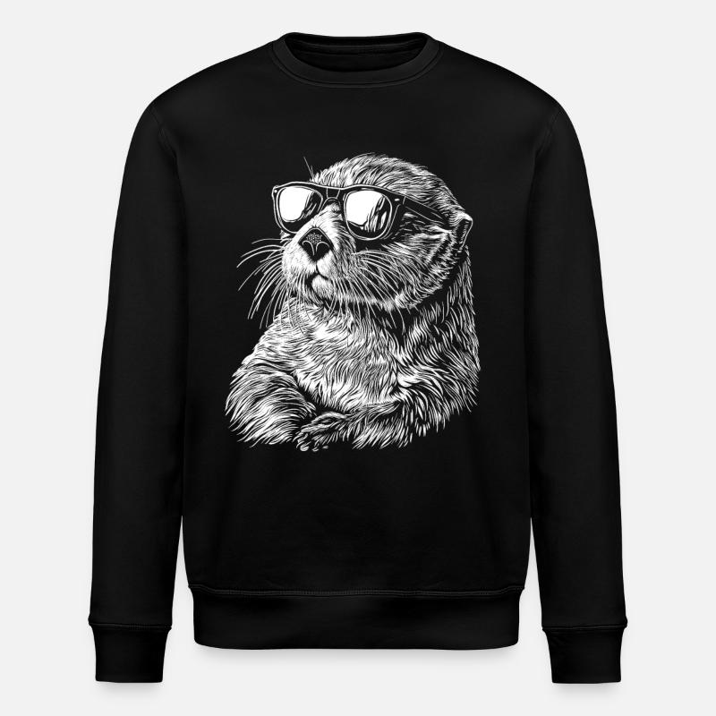 Loutre drôle cadeau - Sweat bio ROLLER Stanley/Stella Unisexe - noir