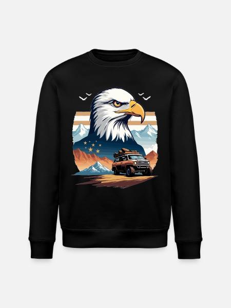 Abenteuerreise USA - Stanley/Stella Unisex Bio-Sweatshirt ROLLER - Schwarz