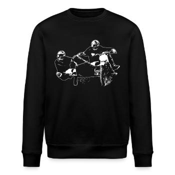 Sidecar Moto Cross - Stanley/Stella Unisex Bio-Sweatshirt ROLLER - Schwarz - Vorne - Nik (191cm)