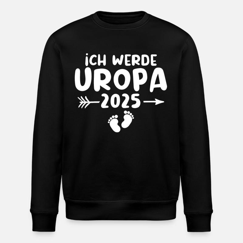 Ich werde Uropa 2025 - Stanley/Stella Unisex Bio-Sweatshirt ROLLER - Schwarz