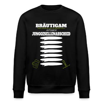 Bräutigam Polterer Junggesellenabschied Aufgaben - Stanley/Stella Unisex Bio-Sweatshirt ROLLER - Schwarz - Vorne - Nik (191cm)