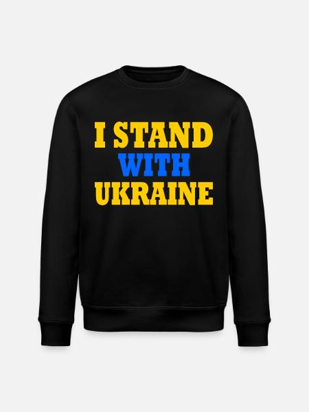 I stand with ukraine - Stanley/Stella ROLLER økologisk unisex-sweatshirt - svart