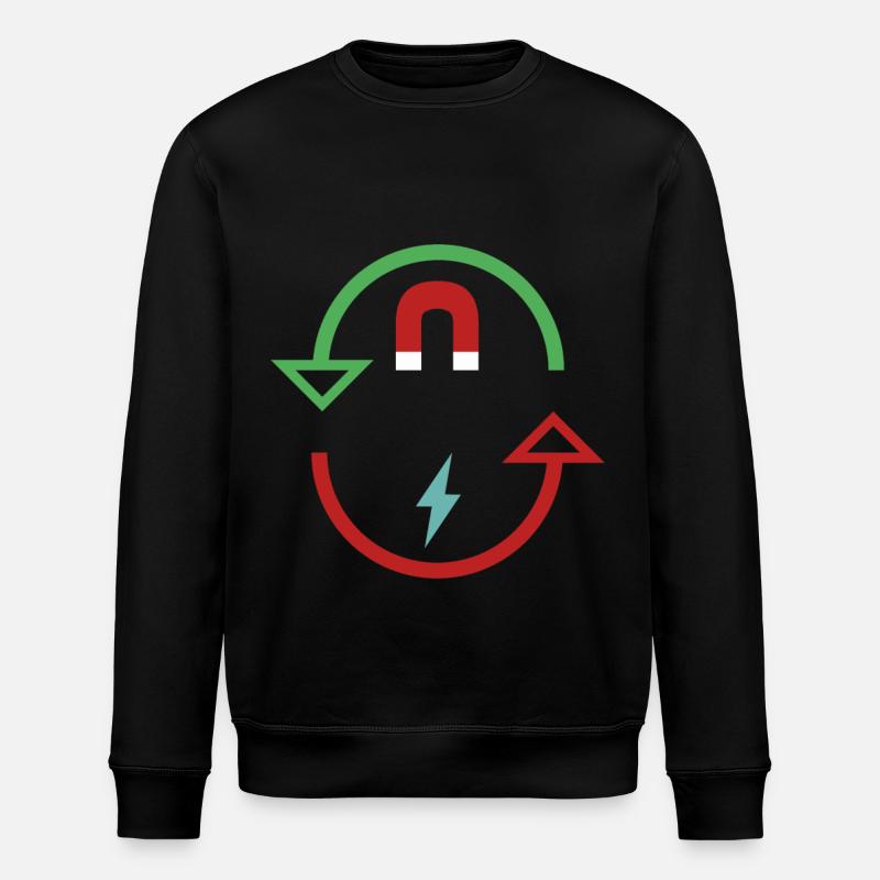 Elektrizität und Magnetismus - Stanley/Stella Unisex Bio-Sweatshirt ROLLER - Schwarz