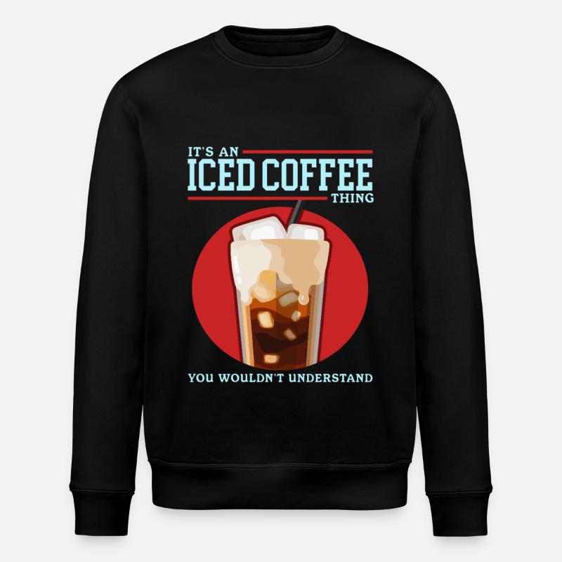 Eiskaffee Iced Coffee Kaffee Geschenk - Stanley/Stella Unisex Bio-Sweatshirt ROLLER - Schwarz