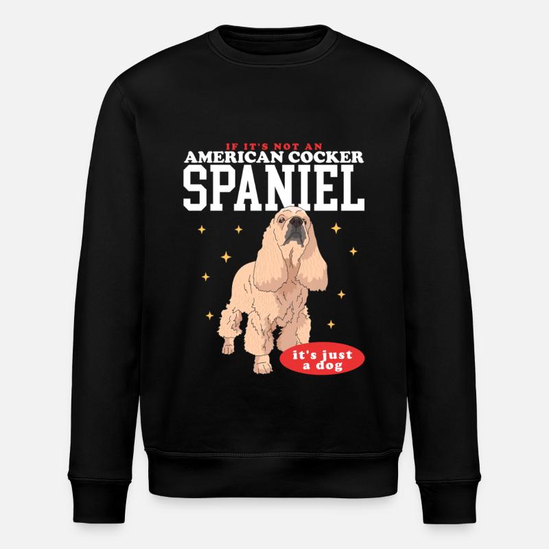 Cocker américain épagneul chien cadeaux - Sweat bio ROLLER Stanley/Stella Unisexe - noir