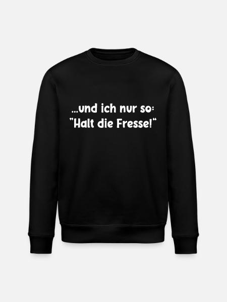 Halt die Fresse - Stanley/Stella Unisex Bio-Sweatshirt ROLLER - Schwarz