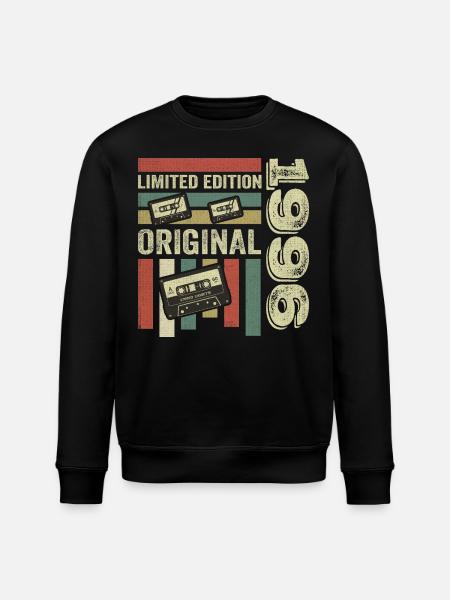 Årgang 1996 - Retro fødselsdagscitat 1996 - Stanley/Stella økologisk unisex-sweatshirt ROLLER - sort