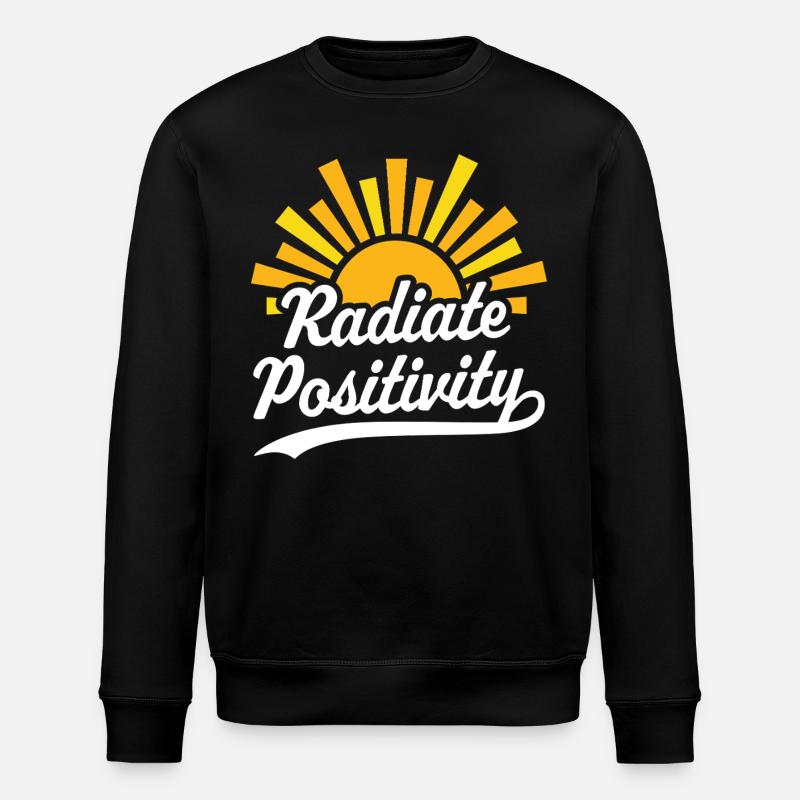 Radiate Positivity - Stanley/Stella ROLLER Unisex Organic Sweatshirt - black