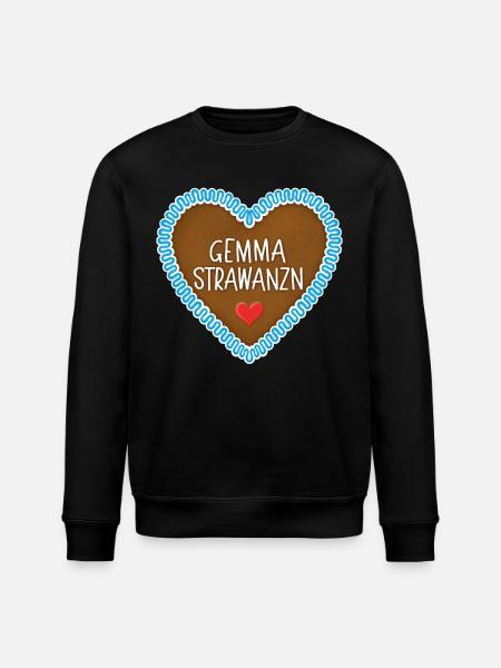 Gemma Strawanz Lebkuchenherz - Stanley/Stella Unisex Bio-Sweatshirt ROLLER - Schwarz