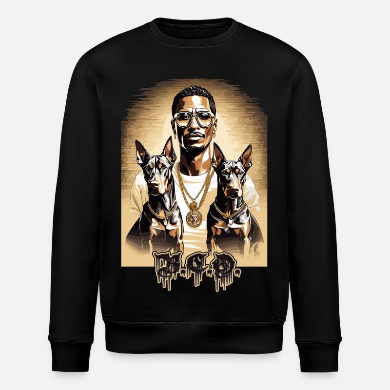 Rappeur avec Dobermans - Sweat bio ROLLER Stanley/Stella Unisexe - noir